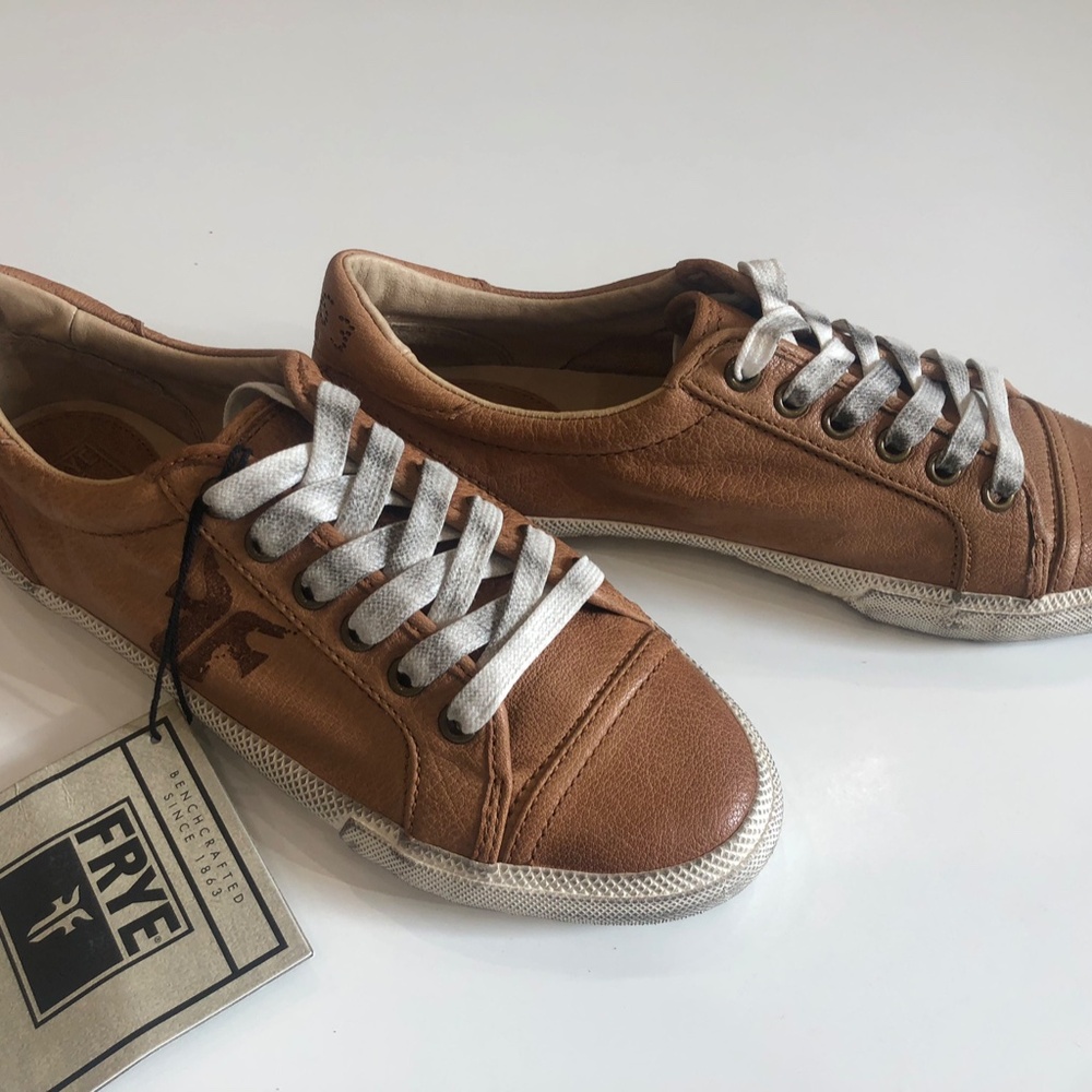 FRYE KIRA LOW TOP in Tan  womens size 8.5M